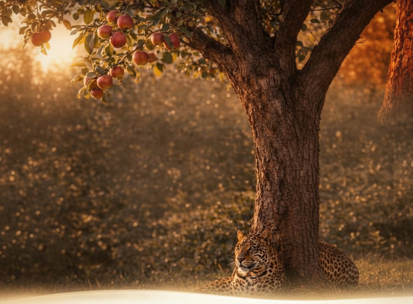 Apple tree with leopard — PureSoulLove